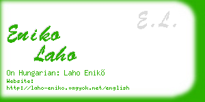 eniko laho business card